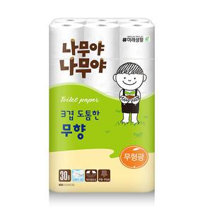 나무야나무야 3겹 도톰한 무향 30m, 30롤, 1개