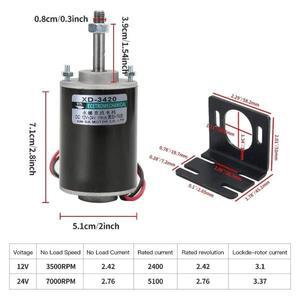 XD-3420 하이 토크 DC 모터 영구 자석 모터 미니 DC 모터 DIY 발전기 모터 CW/CCW 3500 ~ 7000RPM 30W 12V