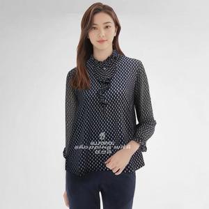 올포유 여성 네크 홀 프린트 티블라우스 ALTRO2131NVM