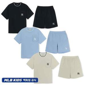 갤러리아 MLB키즈 스포티브 우븐 포켓 반팔 세트(7AS1B3153)