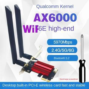 데스크톱 PCIe 내장 무선 네트워크 카드, 블루투스 5.2, 이중 주파수, Nfa765, Wifi6e, 5g6g, Ax6000