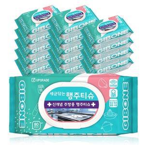 세균닦는 행주티슈 플러스케어 80매 15팩