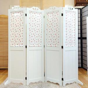 플라워 패널 4단 원목 파티션 공간분리 우드 칸막이