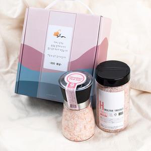 결혼식답례품 핑크솔트 그라인더+핑크소금 리필통 SET 선물세트 조문 회사 관공서 명절 단체 결혼 답례품