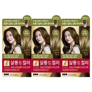 엘라스틴 살롱드컬러 염색약 애쉬브라운, 3개