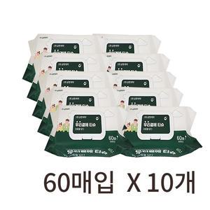 우리곁에 티슈 물티슈 60매 X 10개