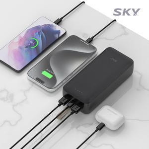 스카이 필 20W 고속 충전 3만 대용량 보조배터리 30000mAh USB C타입 3포트 캠핑용 차박 S30PD
