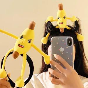 움직이는 바나나 머리띠 놀이동산 놀이공원 파티소품