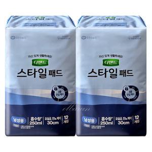 NEW 디펜드 스타일 패드 남성용 프리 12매 x2팩 /요실금패드 기저귀
