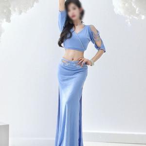 벨리댄스 공연의상 댄스복 여성 랩스커트 라틴 연습복