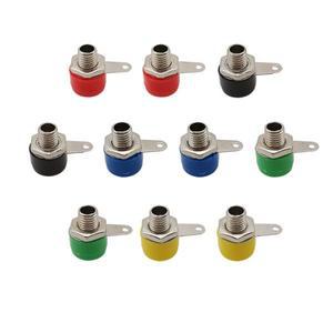 바나나 소켓 바인딩 포스트 커넥터 너트 패널 마운트 터미널 플러그 4mm 암 잭 DIY 어댑터 10 개/로트