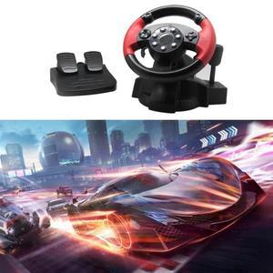 PS3/PS2 이중 진동 200용 새로운 게임 레이싱 시뮬레이터 진동 PC 스티어링 휠 페달 °   범용 USB 자동차