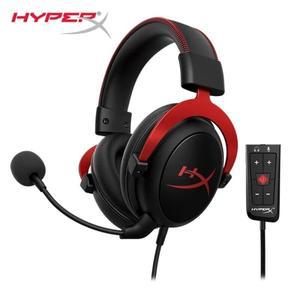 오리지널 HyperX Cloud 2 II 게이밍 와이어 헤드셋, 하이파이 7.1 포함, 서라운드 사운드 마이크, PC PS4