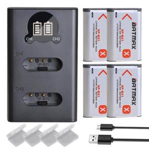 4x1860mAh NP-BX1 배터리 + 소니 DSC M3 C형 LCD USB 충전기