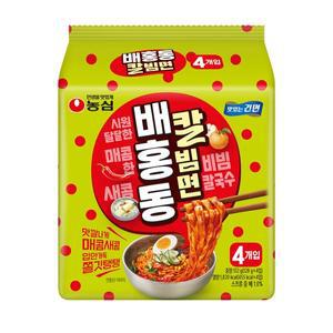 농심 배홍동칼빔면 128g*4개