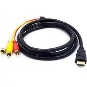 50cm HDMI 호환 AV 케이블, to 3RCA 비디오 오디오 080P 3 코드 변환기 어댑터 HDTV TV 셋톱 박스 DV 노트