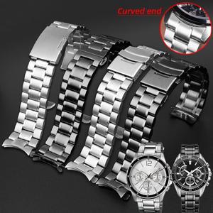 세이코 Timex Citizen Casio 스테인레스 스틸 스트랩 20mm 22mm 24m 무광택 시계 밴드 체인 팔찌 용 곡선