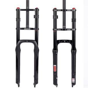 BUCKLOS MTB 포크 20 인치 Fatbike 더블 어깨 산악 자전거 서스펜션 스노우 용 지방 타이어