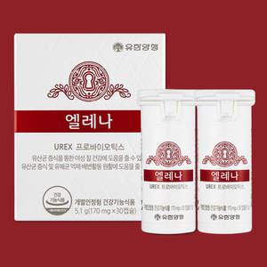 유한양행 엘레나 UREX 프로바이오틱스 170mg x 60캡슐 1개 zc