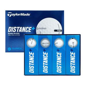 TaylorMade 테일러메이드 디스턴스 플러스 골프공 Distance+ 2피스 화이트 12구 (1더즌)_