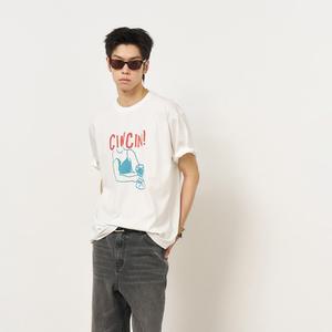 UNISEX CIN CIN 레귤러 반팔티 [WHITE] / SBE2U01009-MAN