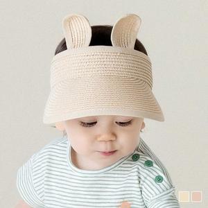 [보리보리/해피프린스](SIZE~6Y) 래빗 밀짚 아기 썬캡