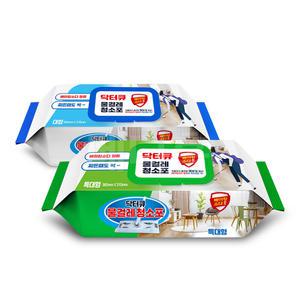 닥터큐 물걸레 청소포 대형(50매입)/특대형(30매입) 일회용 엠보싱 밀대패드/베이킹파우더 함유