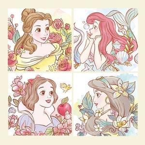 DIY 보석십자수 큐빅페인팅 디즈니 프린세스 공주 미니이젤 20x20 (종류는 배송메시지에 기입)