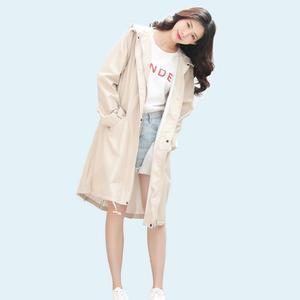 여성레인코트 골프우의 비옷 트렌치코트 캠핑 바람막이 재킷