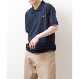 별주·콜라보 ZIP FIVE x KANGOL 가노코 원 자수 폴로 셔츠 - 네이비