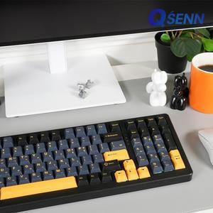 QSENN Q99 PBT 풀윤활 가스켓 유무선 기계식 키보드 블랙 오테뮤 저소음 라임축V3