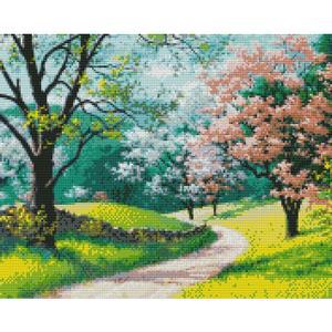 하모니아트 보석십자수 40x50 봄 산책길비즈공예 인테리어소품 액자만들기 세트 패키지