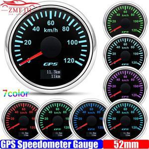 30-120KMH 52mm GPS 속도계 게이지 안테나 60KMH 측정기 자동차 해양 보트 12V24V 사용자 정의에 대 한 7
