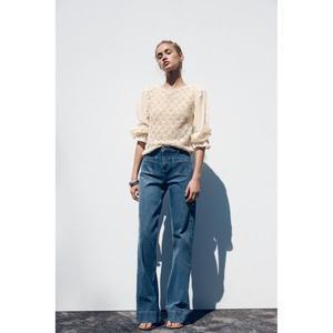 [국내배송]자라 ZARA 포인텔 콤비 슬리브 니트 탑857172