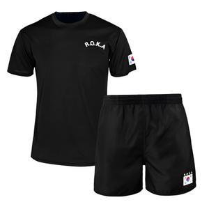 [SET] 로카티 ROKA 코리아아미 반팔티(블랙)+태극기반바지(블랙) 세트