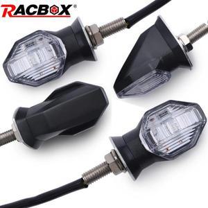 LED 앰버 회전 등 오토바이 12v  사이드 브레이크 램프 스쿠터 모터 밴 먼지 거리 자전거에 대 한 투명 렌