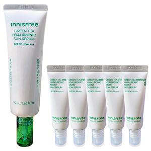 이니스프리 그린티 히알루론산 진정수분 선세럼 50mL+(수분선세럼10mlx5 본품용량)