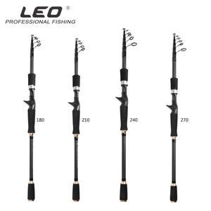 LEO 낚싯대 여러 섹션 텔레스코픽 로드 고탄소 루어 캐스팅 및 스피닝 여행용 1.8M 신제품