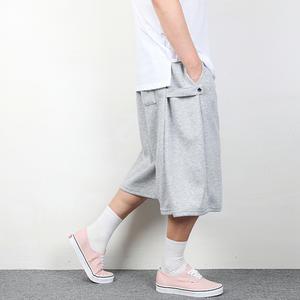 버뮤다 반바지 와이드 오버핏 카펜더 벌룬 밴딩 스판 면 여름 트레이닝 남성 여성 남녀공용 NZ010