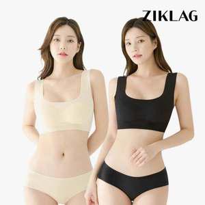 여성 데일리 노와이어 심리스브라 2매