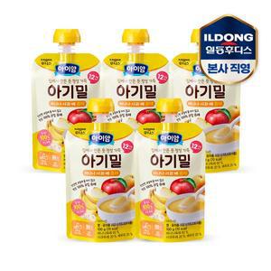 [일동후디스]후디스 아이얌 아기밀 바나나사과배 퓨레 100g 5개