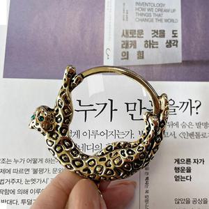 아이루페 스와로브스키 레오파드 휴대용 목걸이 돋보기 3배율(골드/실버)