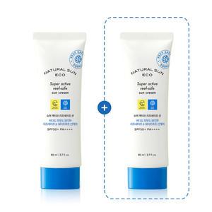 [하나더] 더페이스샵 내추럴선 에코 슈퍼 액티브 리프세이프 선 80ml