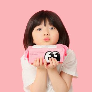 청담도리 물티슈 캡형 대용량 80매 10팩 안전한 아기 신생아 엠보싱 두꺼운 도톰한