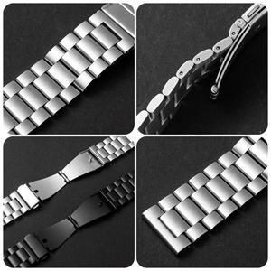 삼성 갤럭시 워치용 스테인레스 스틸 스트랩 7 6 5 4 40mm 44mm 밴드 6 클래식 43mm 47mm 5 프로 메탈 팔찌