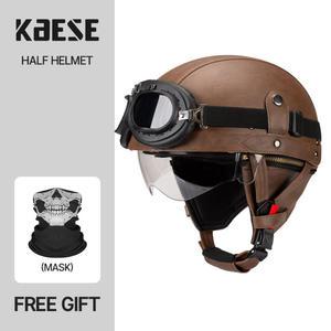 레트로 오토바이 헬멧 스쿠터, 빈티지 하프 페이스 바이커, 오토바이 충돌 모토 헬멧 Casco
