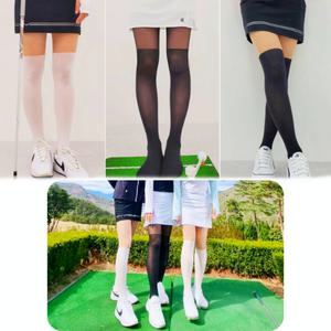 여성용 골프투톤스타킹 라운딩용 블랙화이트 살색 자외선방지