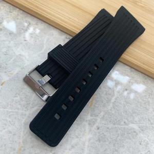 남성용 손목 시계 밴드, 블랙 고무, 내구성, 부드러운 스트랩, DIY 교체, 대형 사이즈, 30mm