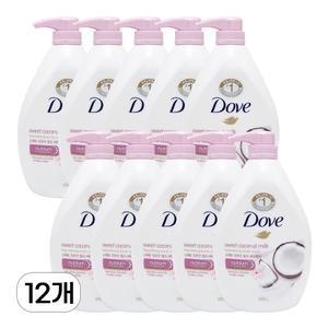 도브 스위트 코코넛 밀크 바디워시 1L x 12개