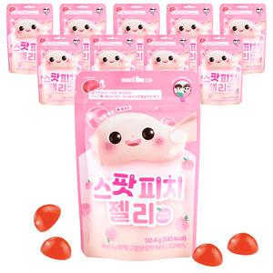 스팟피치 젤리  50.4g x 10개 달콤한 복숭아맛 이노시톨 구미